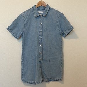 Mango Denim Cotton Jumpsuit